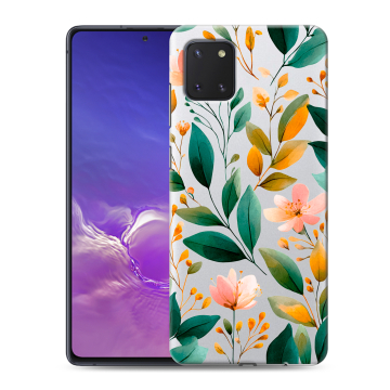 Силиконовый чехол на Samsung Galaxy Note 10 Lite с принтом Цветы паттерн