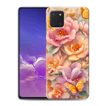 Силиконовый чехол на Samsung Galaxy Note 10 Lite с принтом Цветы и бабочки