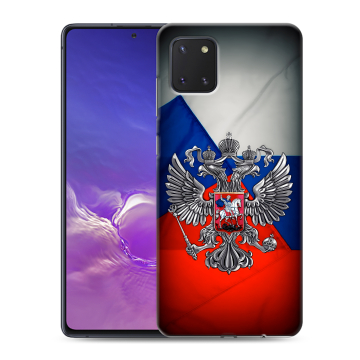 Силиконовый чехол на Samsung Galaxy Note 10 Lite с принтом Флаг России Силиконовый чехол на Samsung Galaxy Note 10 Lite с принтом Флаг России
