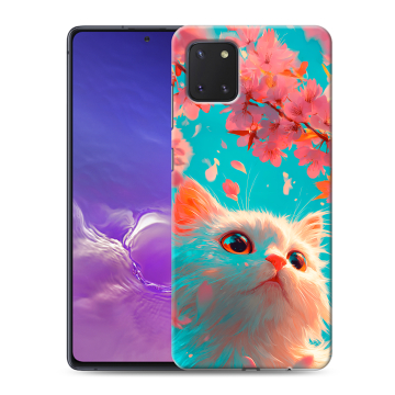 Силиконовый чехол на Samsung Galaxy Note 10 Lite с принтом Красивый кот