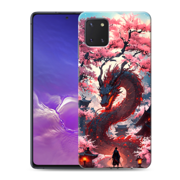 Силиконовый чехол на Samsung Galaxy Note 10 Lite с принтом Дракон Японский Силиконовый чехол на Samsung Galaxy Note 10 Lite с принтом Дракон Японский