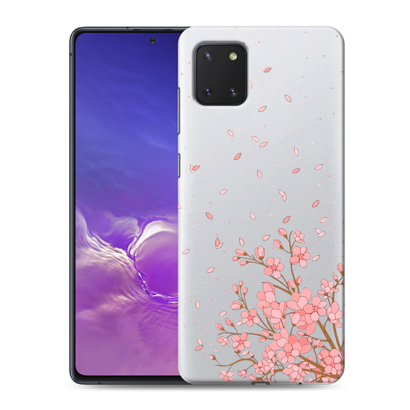 Силиконовый чехол на Samsung Galaxy Note 10 Lite с принтом Ветка сакуры Силиконовый чехол на Samsung Galaxy Note 10 Lite с принтом Ветка сакуры