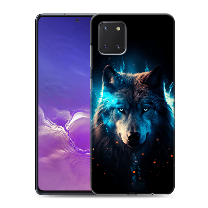 Силиконовый чехол на Samsung Galaxy Note 10 Lite с принтом Волк ночной Силиконовый чехол на Samsung Galaxy Note 10 Lite с принтом Волк ночной