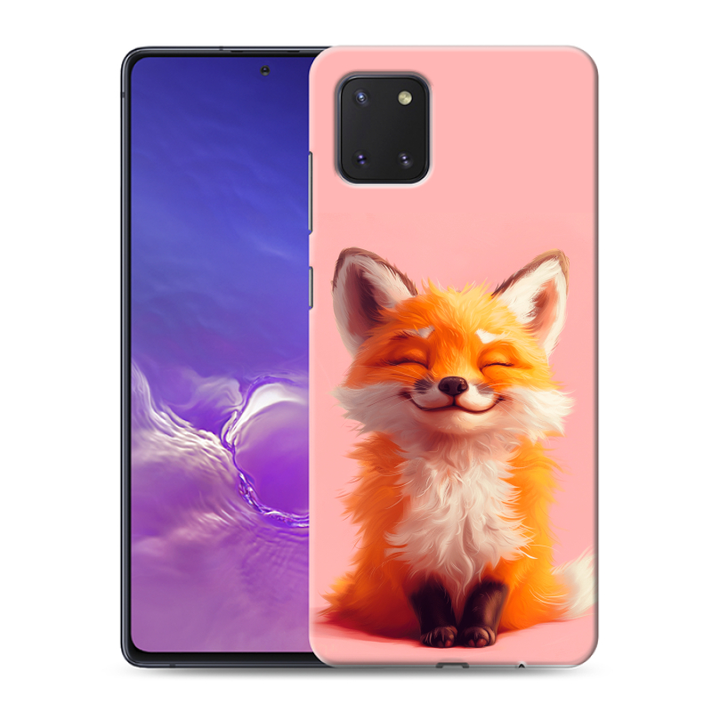 Пластиковый чехол на Samsung Galaxy Note 10 Lite с принтом милая лиса Пластиковый чехол на Samsung Galaxy Note 10 Lite с принтом милая лиса