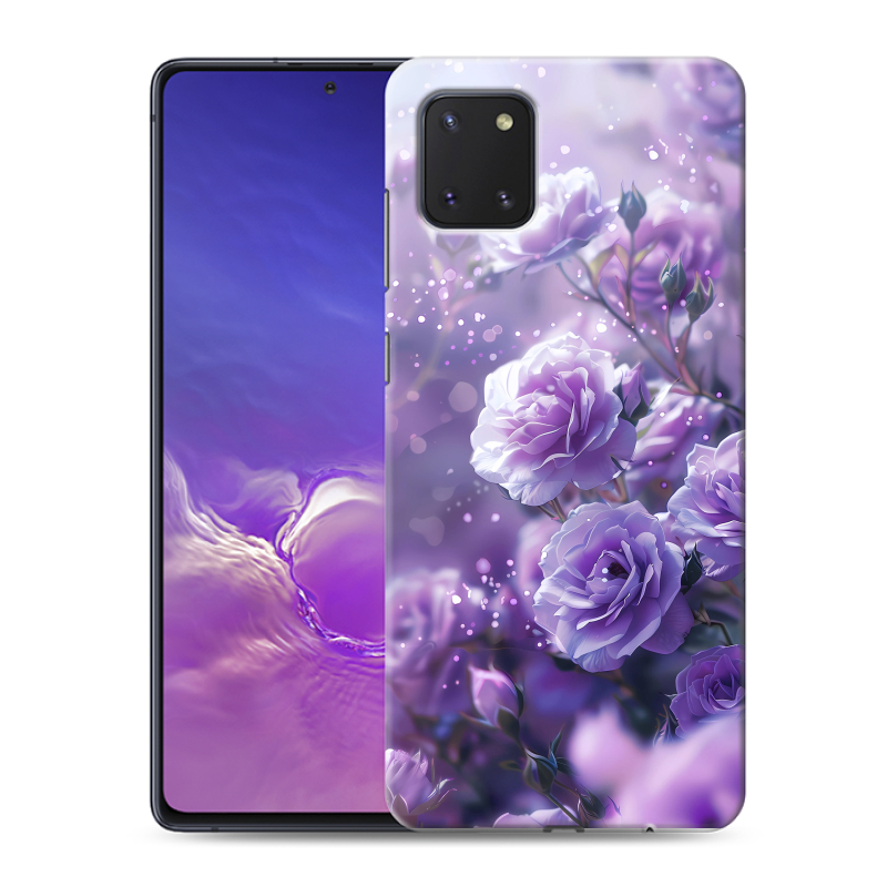 Силиконовый противоударный чехол на Samsung Galaxy Note 10 Lite с принтом Розы цветы Силиконовый противоударный чехол на Samsung Galaxy Note 10 Lite с принтом Розы цветы