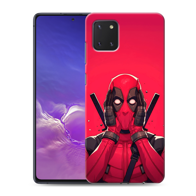 Пластиковый чехол на Samsung Galaxy Note 10 Lite с принтом Дедпул Deadpool Пластиковый чехол на Samsung Galaxy Note 10 Lite с принтом Дедпул Deadpool