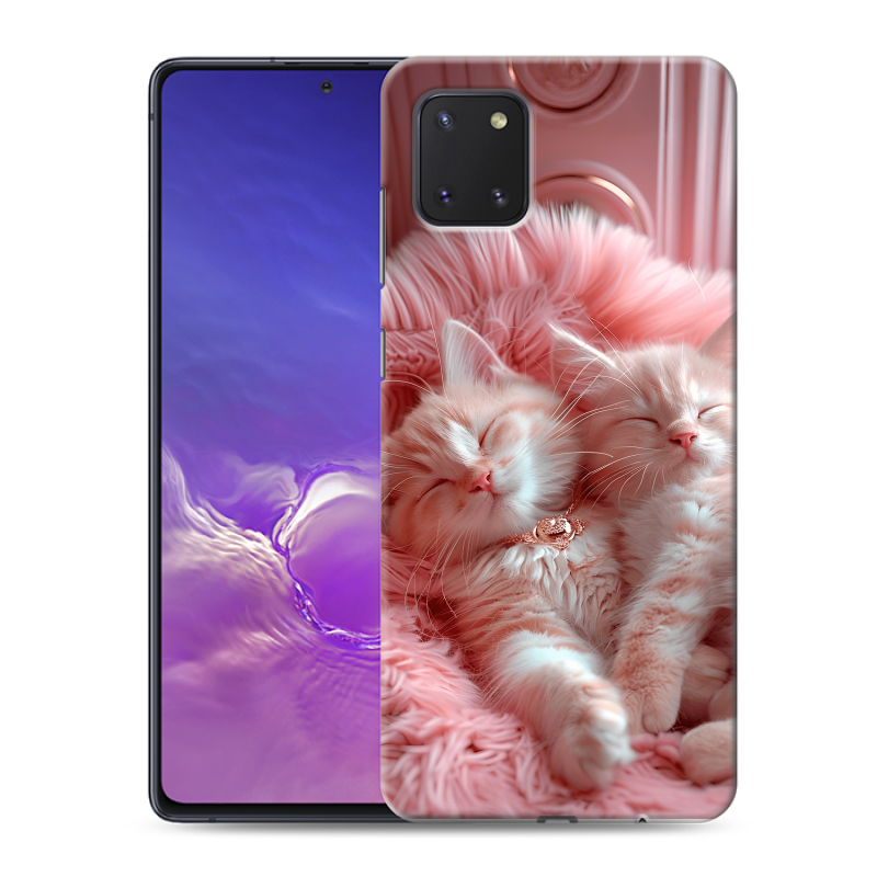 Силиконовый противоударный чехол на Samsung Galaxy Note 10 Lite с принтом котята котики Силиконовый противоударный чехол на Samsung Galaxy Note 10 Lite с принтом котята котики