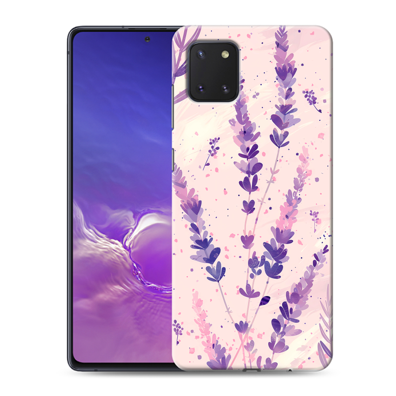 Силиконовый чехол на Samsung Galaxy Note 10 Lite с принтом цветы лаванда Силиконовый чехол на Samsung Galaxy Note 10 Lite с принтом цветы лаванда