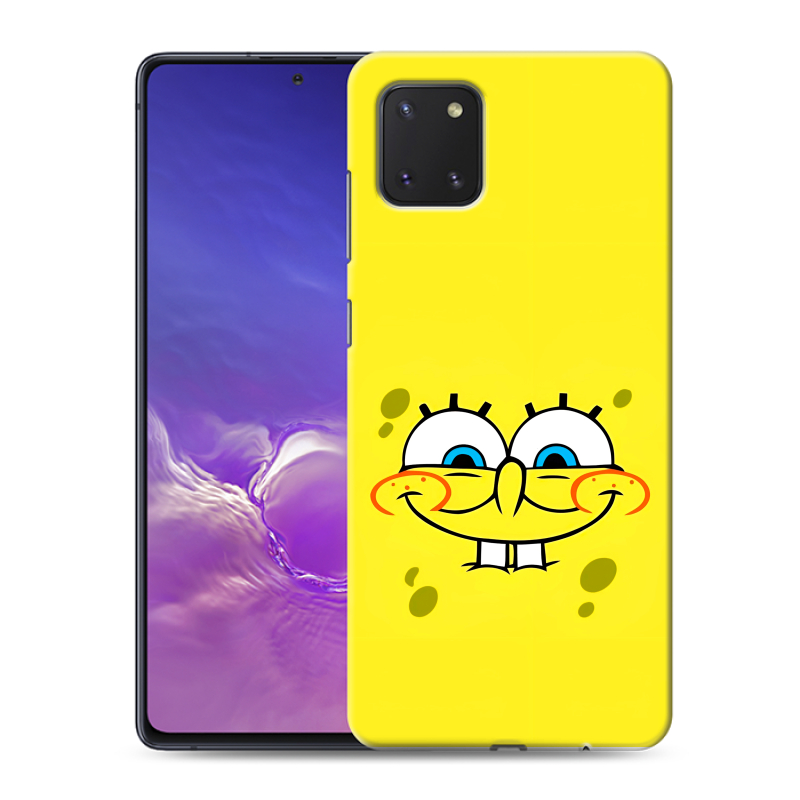 Пластиковый чехол на Samsung Galaxy Note 10 Lite с принтом спанчбоб спанч боб Пластиковый чехол на Samsung Galaxy Note 10 Lite с принтом спанчбоб спанч боб