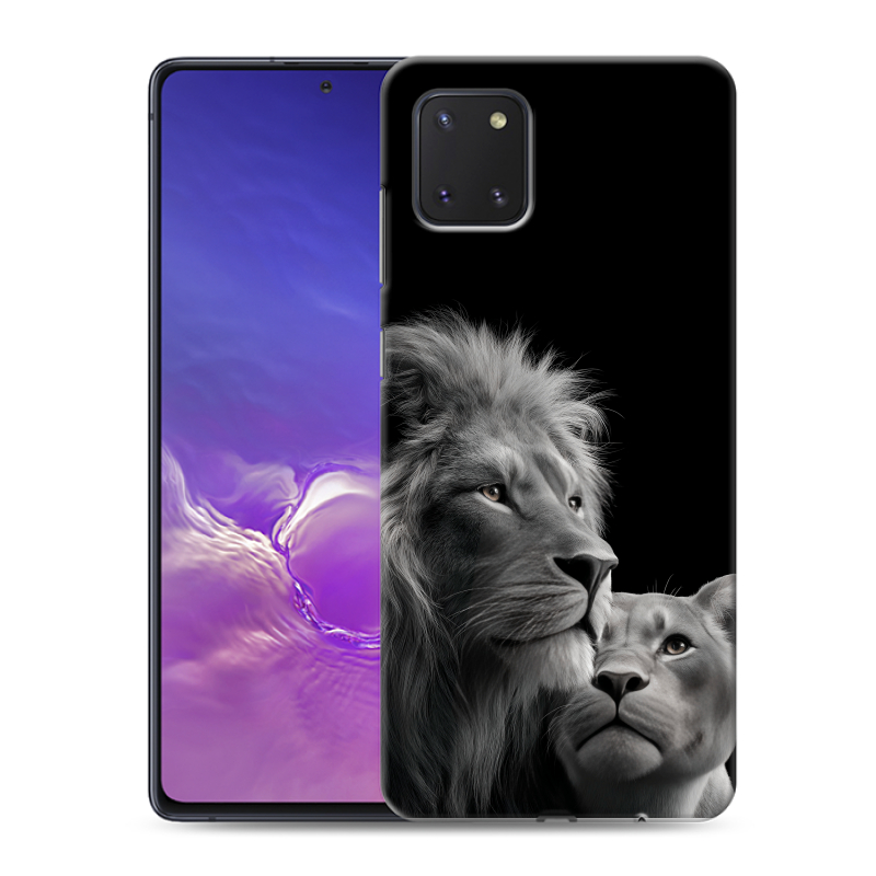 Силиконовый чехол на Samsung Galaxy Note 10 Lite с принтом Лев кошки Силиконовый чехол на Samsung Galaxy Note 10 Lite с принтом Лев кошки
