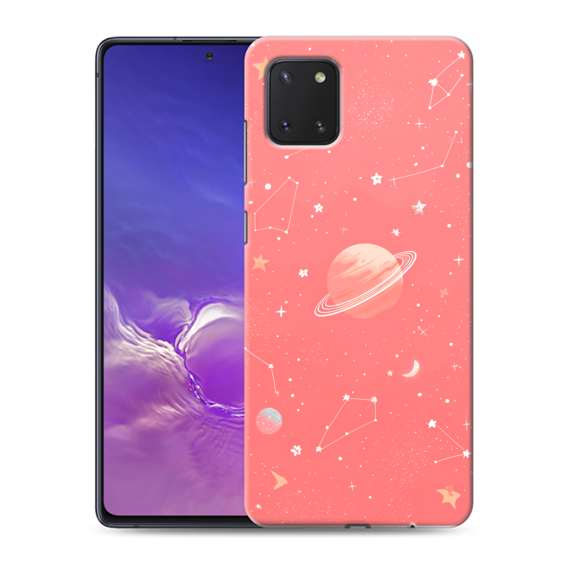 Силиконовый чехол на Samsung Galaxy Note 10 Lite с принтом Розовый космос Силиконовый чехол на Samsung Galaxy Note 10 Lite с принтом Розовый космос
