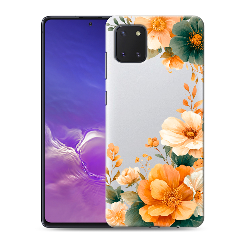 Силиконовый противоударный чехол на Samsung Galaxy Note 10 Lite с принтом Цветы принт Силиконовый противоударный чехол на Samsung Galaxy Note 10 Lite с принтом Цветы принт