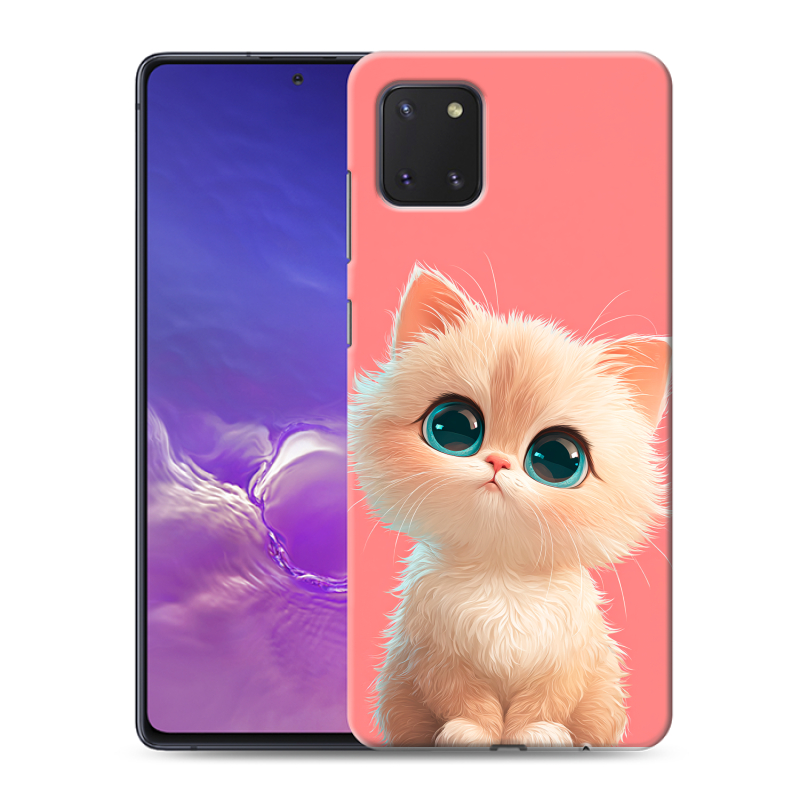 Силиконовый чехол на Samsung Galaxy Note 10 Lite с принтом Розовый котенок Силиконовый чехол на Samsung Galaxy Note 10 Lite с принтом Розовый котенок