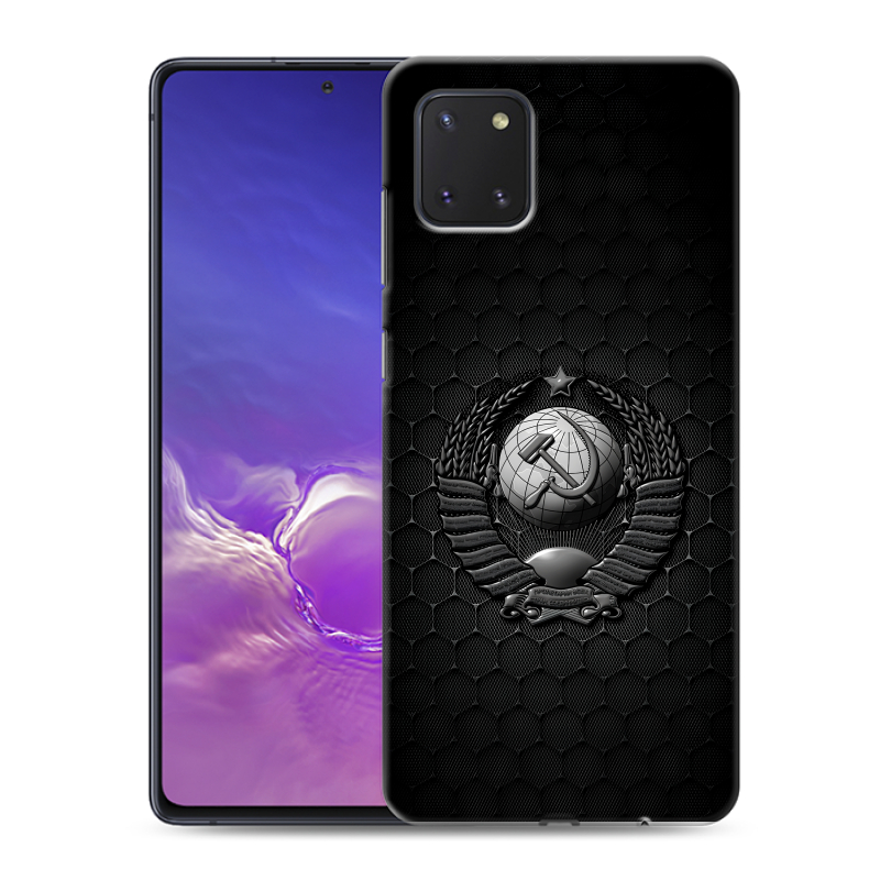 Силиконовый чехол на Samsung Galaxy Note 10 Lite с принтом Герб Флаг СССР Силиконовый чехол на Samsung Galaxy Note 10 Lite с принтом Герб Флаг СССР