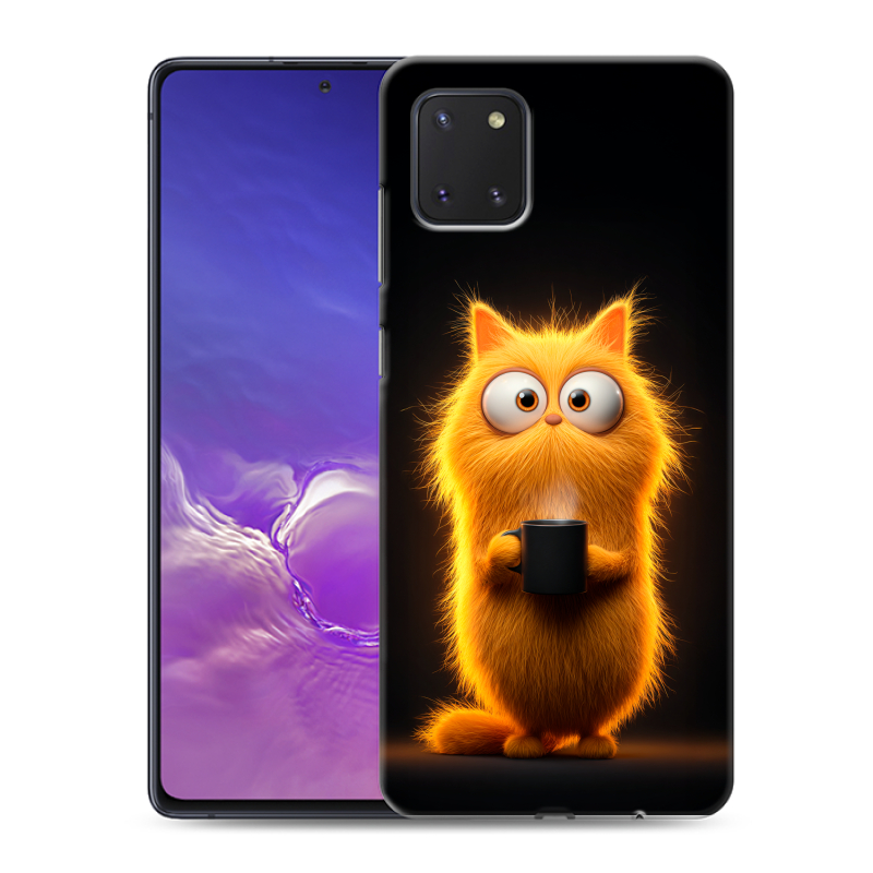 Пластиковый чехол на Samsung Galaxy Note 10 Lite с принтом Смешной кот Пластиковый чехол на Samsung Galaxy Note 10 Lite с принтом Смешной кот