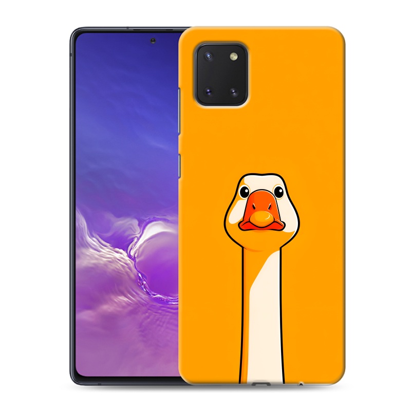 Пластиковый чехол на Samsung Galaxy Note 10 Lite с принтом Смешная утка Пластиковый чехол на Samsung Galaxy Note 10 Lite с принтом Смешная утка