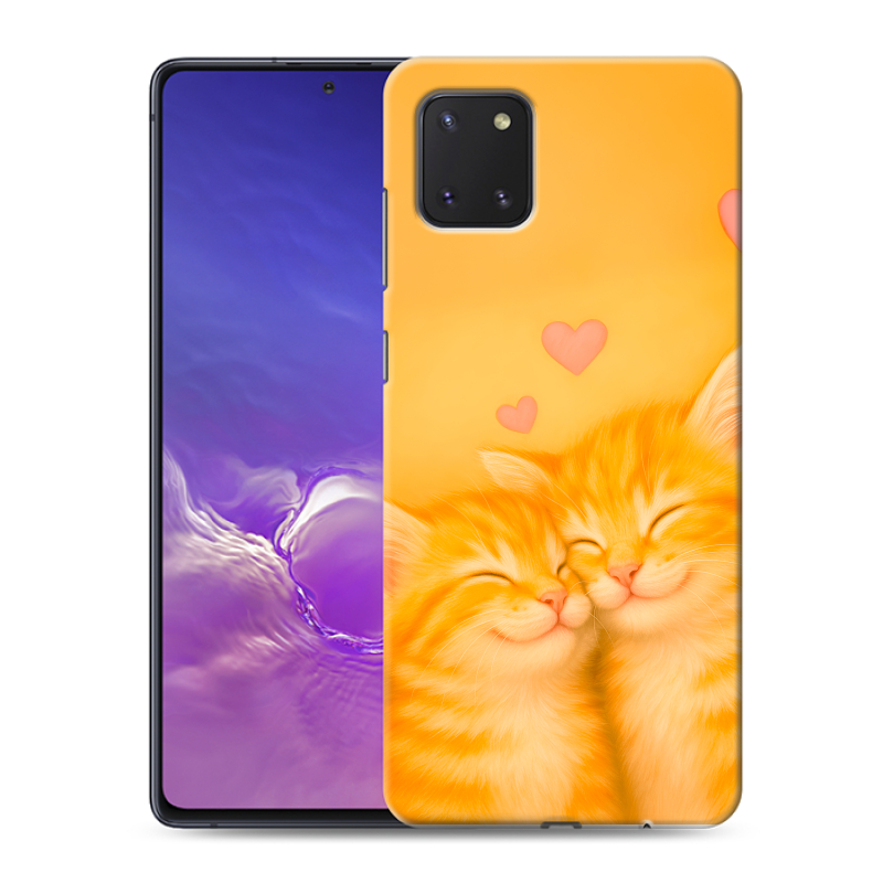 Силиконовый противоударный чехол на Samsung Galaxy Note 10 Lite с принтом Милые котята Силиконовый противоударный чехол на Samsung Galaxy Note 10 Lite с принтом Милые котята