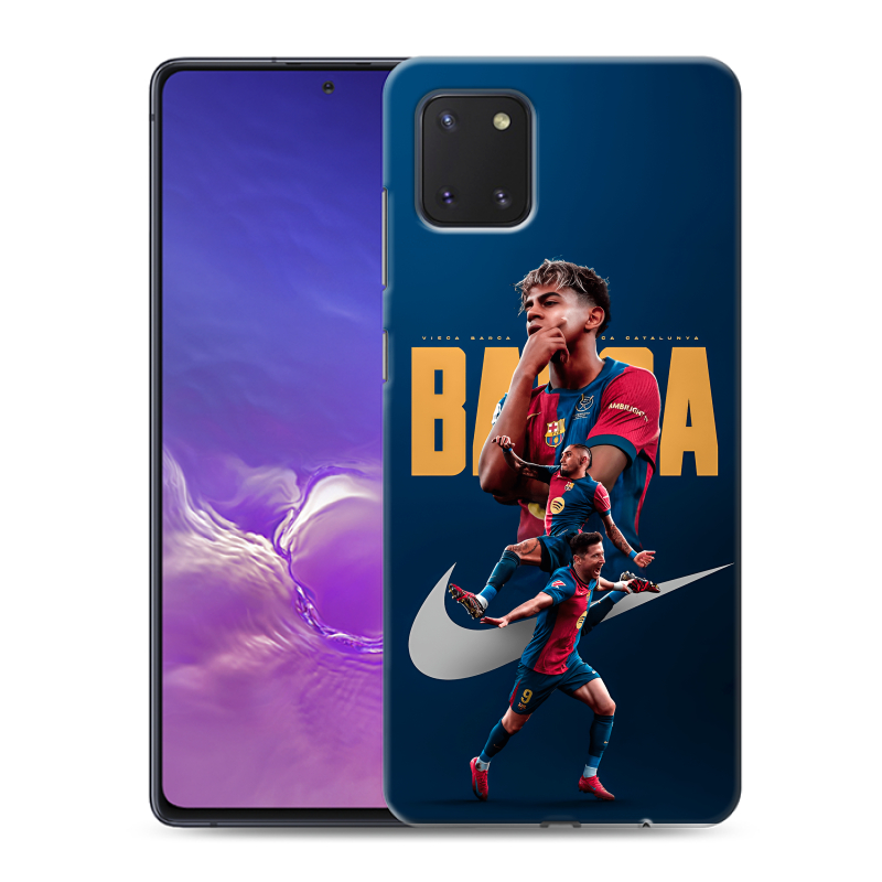 Силиконовый противоударный чехол на Samsung Galaxy Note 10 Lite с принтом Барселона Barca Yamal Силиконовый противоударный чехол на Samsung Galaxy Note 10 Lite с принтом Барселона Barca Yamal