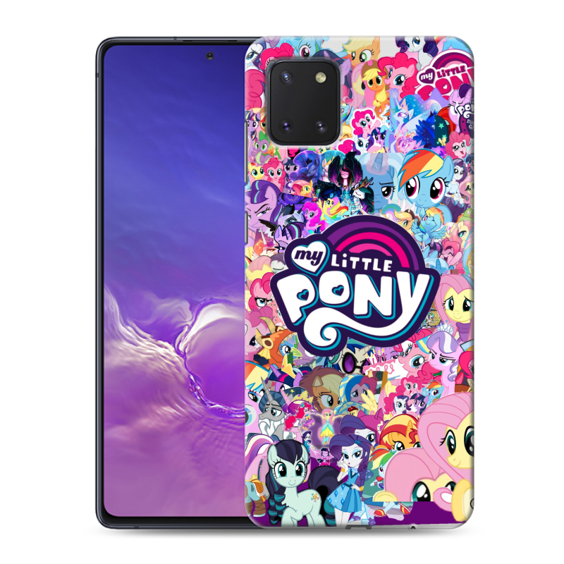 Силиконовый противоударный чехол на Samsung Galaxy Note 10 Lite с принтом My little pony Дружба чудо Силиконовый противоударный чехол на Samsung Galaxy Note 10 Lite с принтом My little pony Дружба чудо