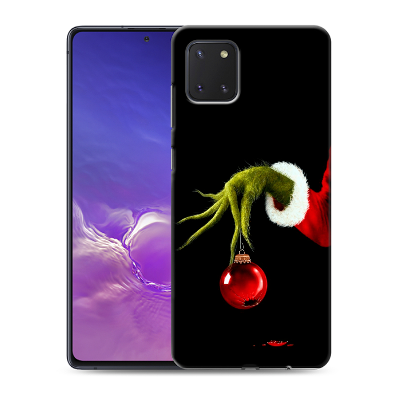 Пластиковый чехол на Samsung Galaxy Note 10 Lite с принтом Новый год Гринч Пластиковый чехол на Samsung Galaxy Note 10 Lite с принтом Новый год Гринч