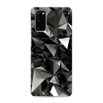 Силиконовый чехол на Samsung Galaxy S20 с принтом Черные кристаллы Силиконовый чехол на Samsung Galaxy S20 с принтом Черные кристаллы