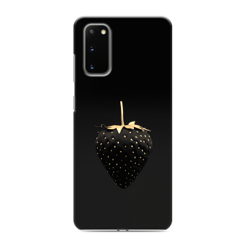 Силиконовый чехол на Samsung Galaxy S20 с принтом Черная клубника Силиконовый чехол на Samsung Galaxy S20 с принтом Черная клубника
