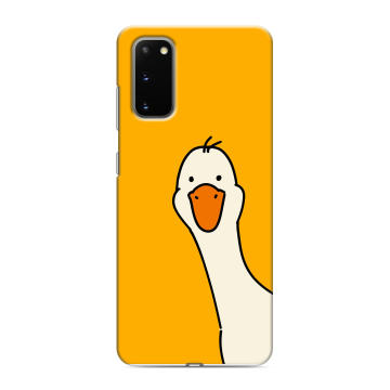 Силиконовый чехол на Samsung Galaxy S20 с принтом Утка