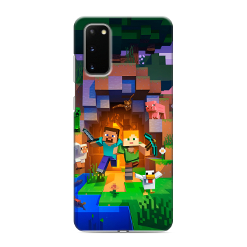 Силиконовый чехол на Samsung Galaxy S20 с принтом Майнкрафт Minecraft Силиконовый чехол на Samsung Galaxy S20 с принтом Майнкрафт Minecraft
