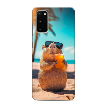 Силиконовый чехол на Samsung Galaxy S20 с принтом Капибара Силиконовый чехол на Samsung Galaxy S20 с принтом Капибара