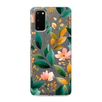 Силиконовый чехол на Samsung Galaxy S20 с принтом Цветы паттерн Силиконовый чехол на Samsung Galaxy S20 с принтом Цветы паттерн
