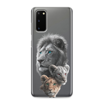 Силиконовый чехол на Samsung Galaxy S20 с принтом Львы Силиконовый чехол на Samsung Galaxy S20 с принтом Львы