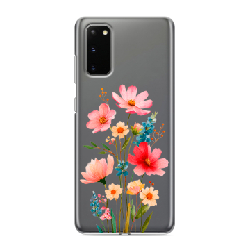 Силиконовый чехол на Samsung Galaxy S20 с принтом Цветы Силиконовый чехол на Samsung Galaxy S20 с принтом Цветы