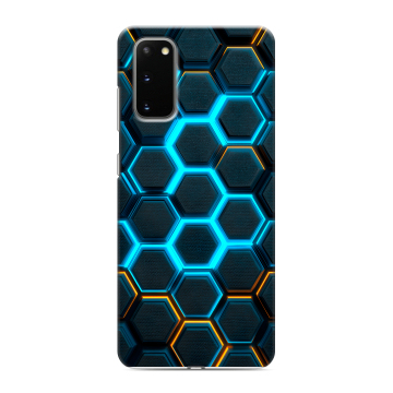 Силиконовый чехол на Samsung Galaxy S20 с принтом Неоновые соты Силиконовый чехол на Samsung Galaxy S20 с принтом Неоновые соты