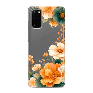 Силиконовый чехол на Samsung Galaxy S20 с принтом Цветы принт Силиконовый чехол на Samsung Galaxy S20 с принтом Цветы принт