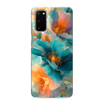 Силиконовый чехол на Samsung Galaxy S20 с принтом Цветы Силиконовый чехол на Samsung Galaxy S20 с принтом Цветы