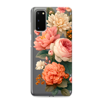 Силиконовый чехол на Samsung Galaxy S20 с принтом цветы Силиконовый чехол на Samsung Galaxy S20 с принтом цветы
