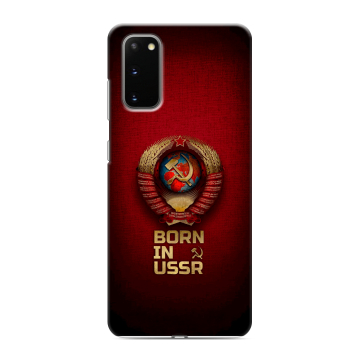 Силиконовый чехол на Samsung Galaxy S20 с принтом Флаг Герб СССР Силиконовый чехол на Samsung Galaxy S20 с принтом Флаг Герб СССР