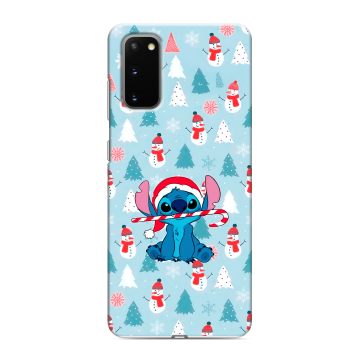 Силиконовый чехол на Samsung Galaxy S20 с принтом Стич Новый год Силиконовый чехол на Samsung Galaxy S20 с принтом Стич Новый год
