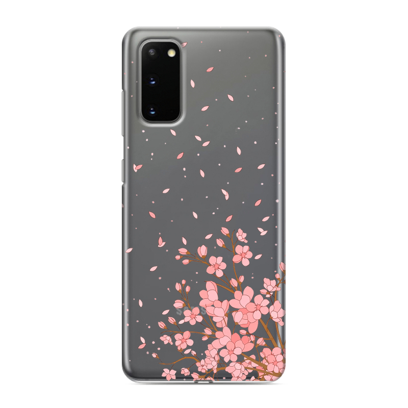 Силиконовый чехол на Samsung Galaxy S20 с принтом Ветка сакуры Силиконовый чехол на Samsung Galaxy S20 с принтом Ветка сакуры