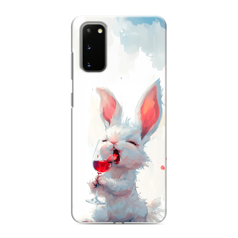 Силиконовый противоударный чехол на Samsung Galaxy S20 с принтом кролик зайчик Силиконовый противоударный чехол на Samsung Galaxy S20 с принтом кролик зайчик