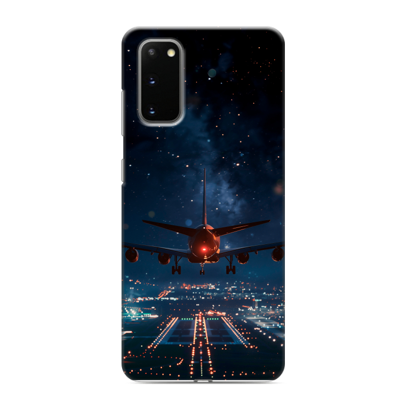 Силиконовый противоударный чехол на Samsung Galaxy S20 с принтом самолет Силиконовый противоударный чехол на Samsung Galaxy S20 с принтом самолет