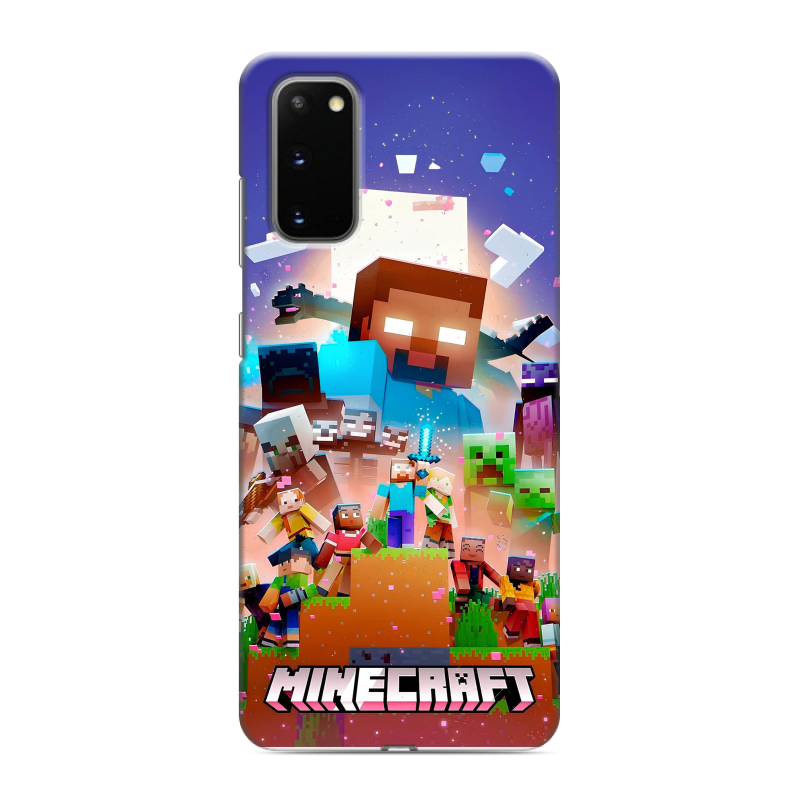 Силиконовый чехол на Samsung Galaxy S20 с принтом Майнкрафт Minecraft Силиконовый чехол на Samsung Galaxy S20 с принтом Майнкрафт Minecraft
