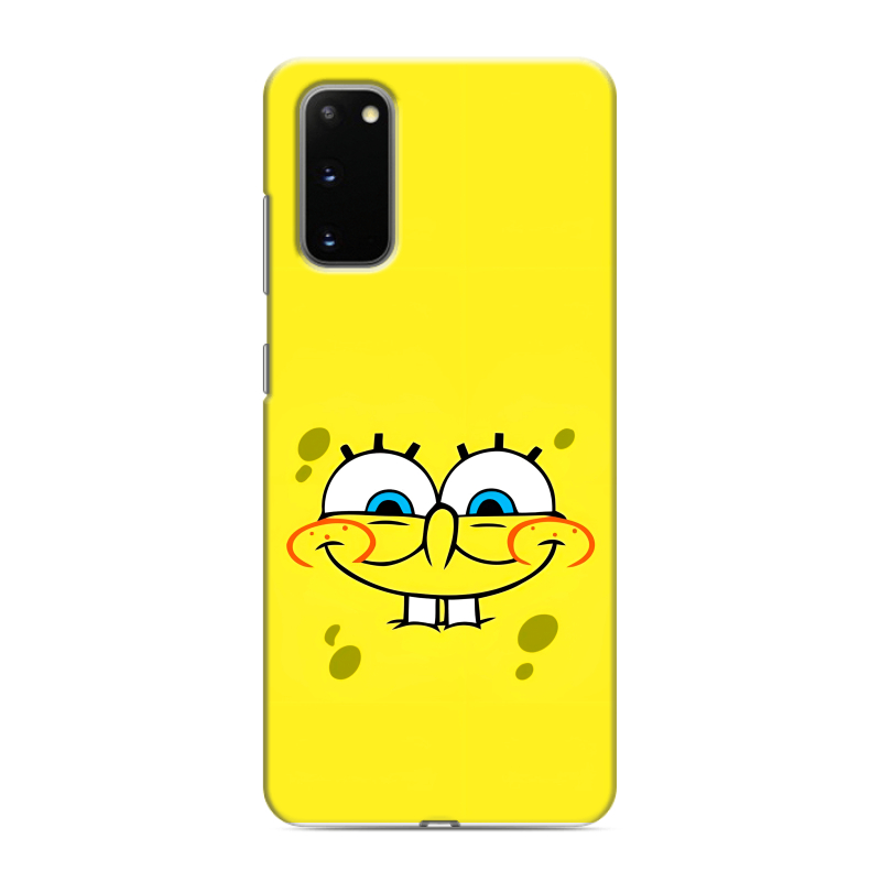 Силиконовый противоударный чехол на Samsung Galaxy S20 с принтом спанчбоб спанч боб Силиконовый противоударный чехол на Samsung Galaxy S20 с принтом спанчбоб спанч боб