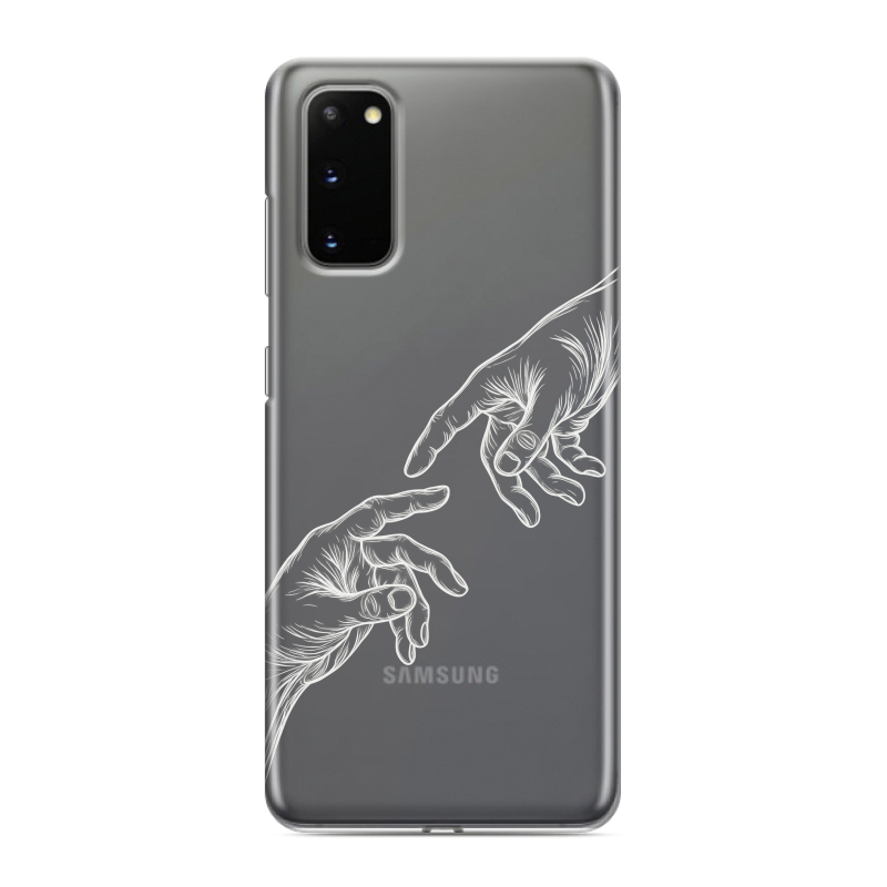 Силиконовый противоударный чехол на Samsung Galaxy S20 с принтом Сотворение мира Силиконовый противоударный чехол на Samsung Galaxy S20 с принтом Сотворение мира