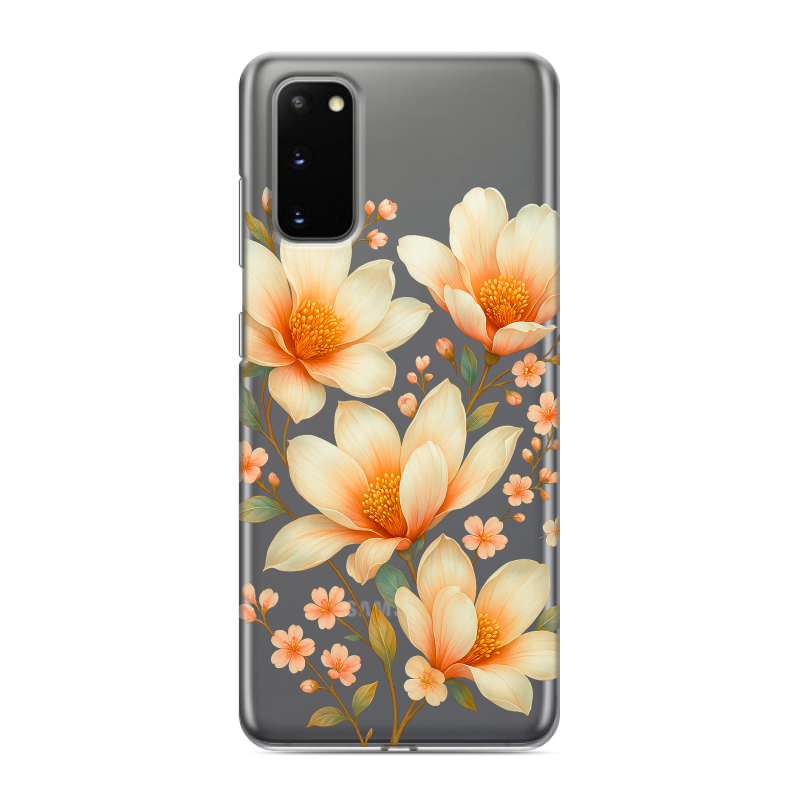 Силиконовый чехол на Samsung Galaxy S20 с принтом Цветы Силиконовый чехол на Samsung Galaxy S20 с принтом Цветы