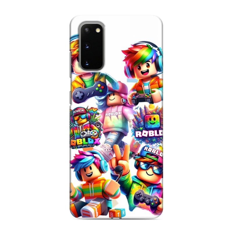 Силиконовый противоударный чехол на Samsung Galaxy S20 с принтом Roblox Роблокс Силиконовый противоударный чехол на Samsung Galaxy S20 с принтом Roblox Роблокс