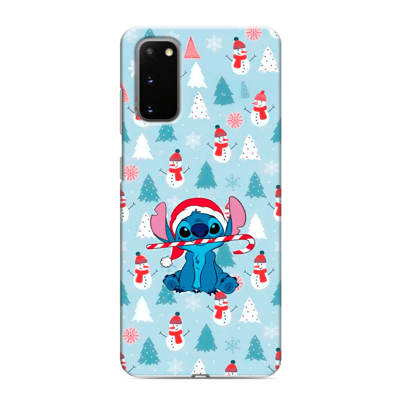 Силиконовый чехол на Samsung Galaxy S20 с принтом Стич Новый год Силиконовый чехол на Samsung Galaxy S20 с принтом Стич Новый год