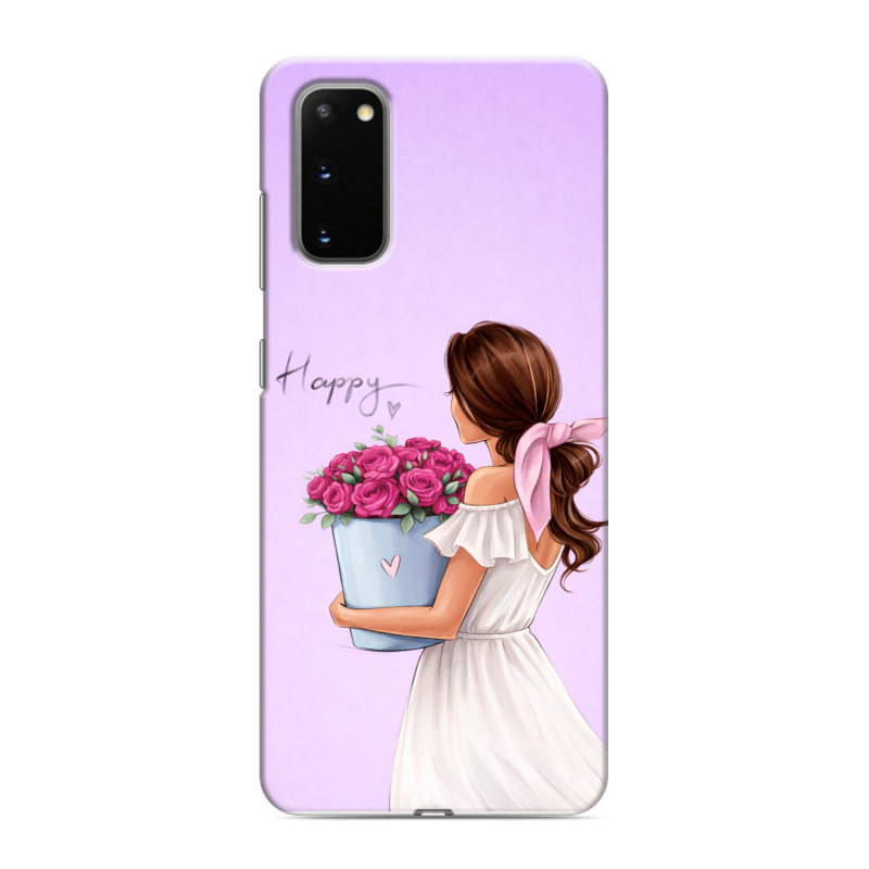 Силиконовый чехол на Samsung Galaxy S20 с принтом женский Силиконовый чехол на Samsung Galaxy S20 с принтом женский