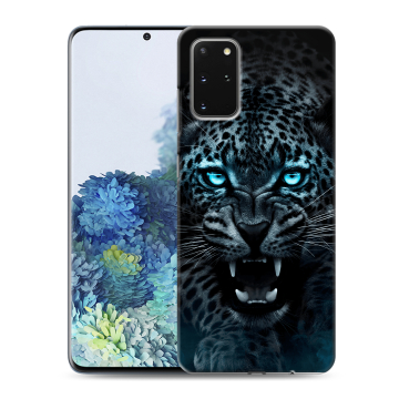 Силиконовый чехол на Samsung Galaxy S20 Plus с принтом Темный леопард Силиконовый чехол на Samsung Galaxy S20 Plus с принтом Темный леопард