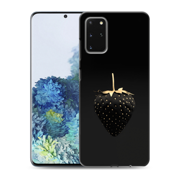 Силиконовый чехол на Samsung Galaxy S20 Plus с принтом Черная клубника Силиконовый чехол на Samsung Galaxy S20 Plus с принтом Черная клубника